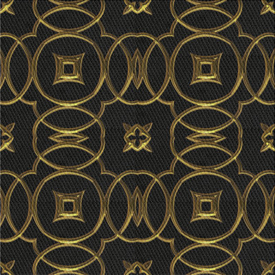 Tapis de zone dorée/noir à motifs