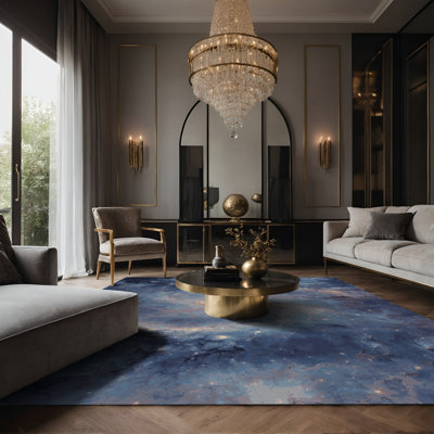 Tapis gris soyeux et moelleux