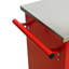 Rouge et noir, 7 tiroirs, chariot à outils à roulettes en métal, roues, toit en acier inoxydable, entrepôt, atelier, frein, glissière de tiroir d'une capacité de chargement de 15 kg, rangement multifonctionnel à clé, tiroir, rouge et noir