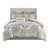 8 Piece Cotton Floral Printed Reversible Comforter Set Yellow