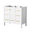 Meuble-lavabo de salle de bain 36 po, bois massif, 5 tiroirs, fermeture en douceur, structure en bois blanc, portes de fermeture-605324385