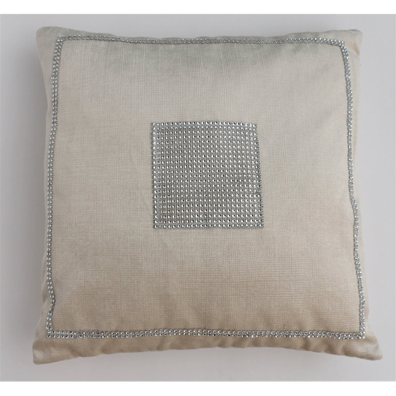 Housse de coussin carrée Dykstra, Ivoire