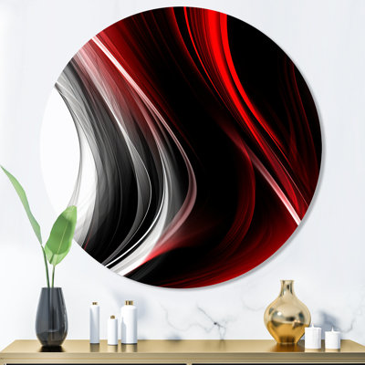 Rouge noir infini ondulations II - impression sans cadre