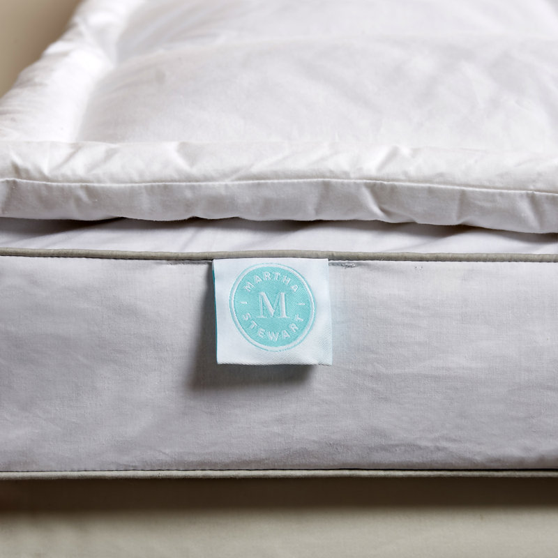 King 3'' White Down Featherbed Mattress Topper