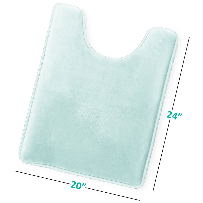 Ultra Soft and Absorbent Memory Foam Contour Mat with Non-Slip Backing, Light Baby Blue