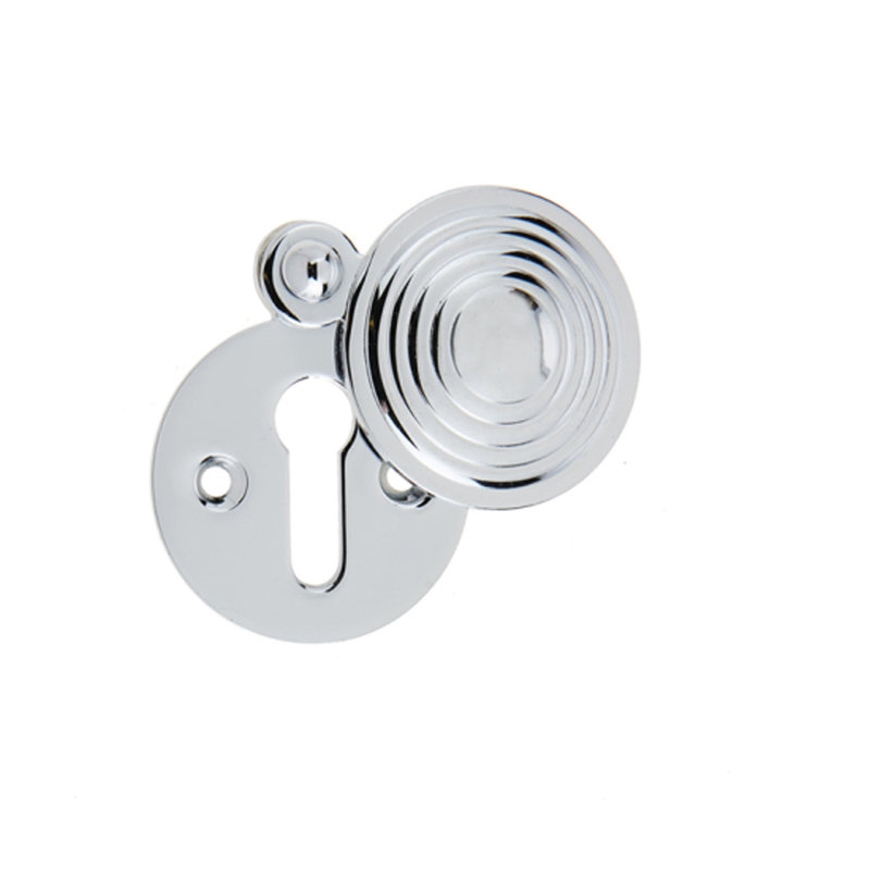 Reeded Escutcheon, Polished Chrome
