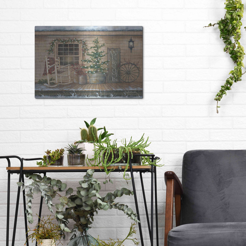 «Winter Country Porch» par Pam Britton, H 12 po x l 16 po