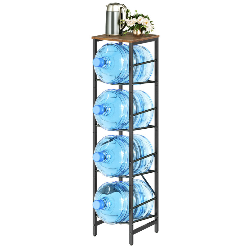 4-Tier 5 Gallon Water Jug Rack, Water Bottle Holder