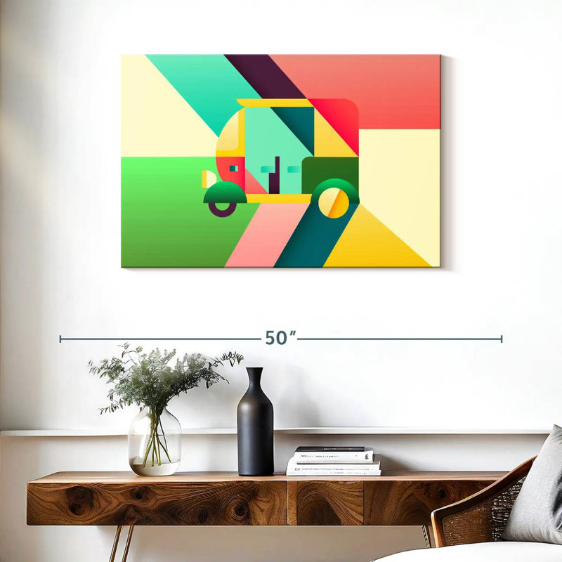 Mehar Abstract Rickshaw, 24" H x 36" W