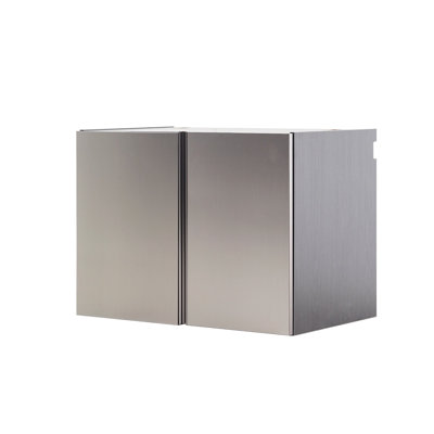 Armoire de garage murale Nova avec portes et tiroirs à fermeture en douceur gris métallique Nova