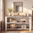 63" Long Sofa Table with 3-Tier Storage