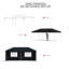 Tente escamotable 10 x 20 pi avec parois latérales-102798911