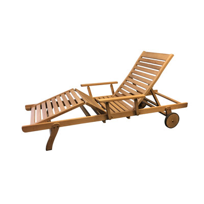 Renisha Outdoor Teak Chaise Lounge by Hokku Designs