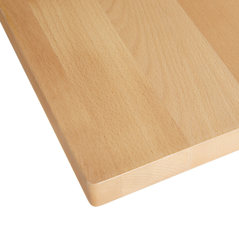 Plateau de table commercial en bois massif avec barres de soutien pour l'intérieur, H 1,5 po x L 30 po x l 24 po