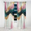 Rideau occultant abstrait en marbre rose et vert Abstract Geode III - 1 panneaux-107537270