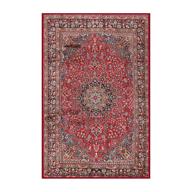 Oriental Red Area Rug, Rectangle 2' x 5'