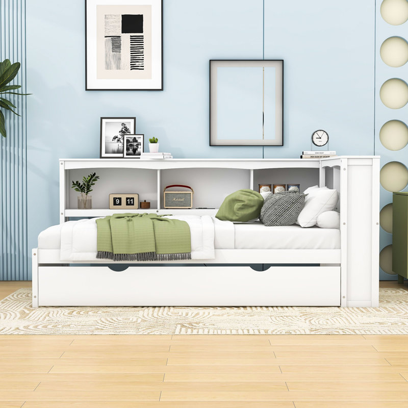 Herlef Twin Daybed with Trundle, White