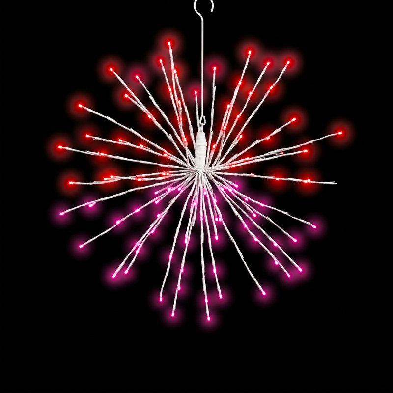 200 lanternes 200 lumières, H 24 po x L 24 po x l 24 po, Rose / rouge