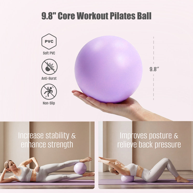 MaxU Smart Pilates Ring avec comptoir et minuterie à 5 niveaux de résistance mauve, Purple