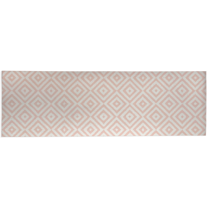 Ikat Eye Non-Slip Outdoor Rug, Runner 2'6" x 8'