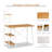Dairine Metal Base Writing Desk