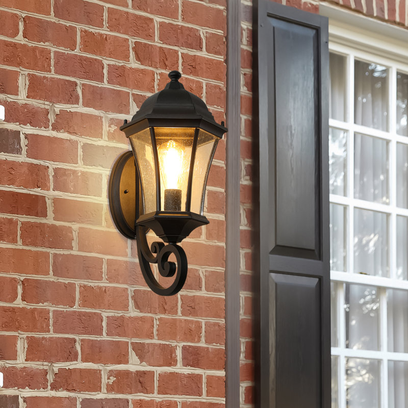 Black Vintage Outdoor Wall Lantern Sconce Light Fixture, Weatherproof Exterior Metal Porch & Patio Lighting (1-Pack) |  Gift Idea