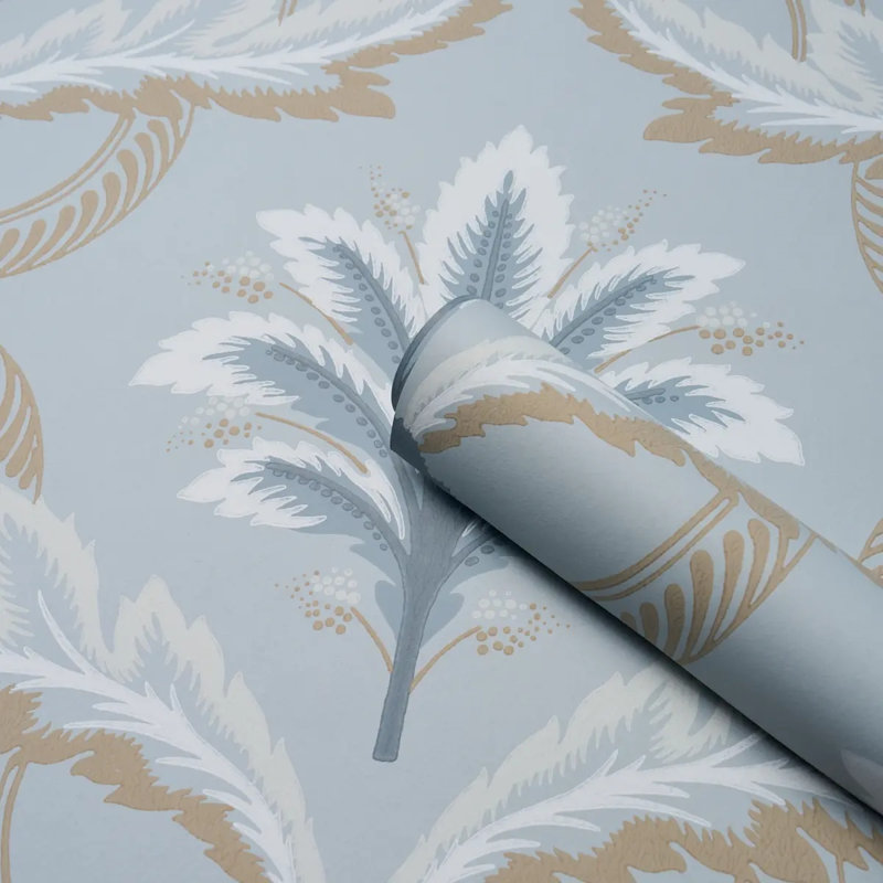 Front Waltz Wallpaper, Blue