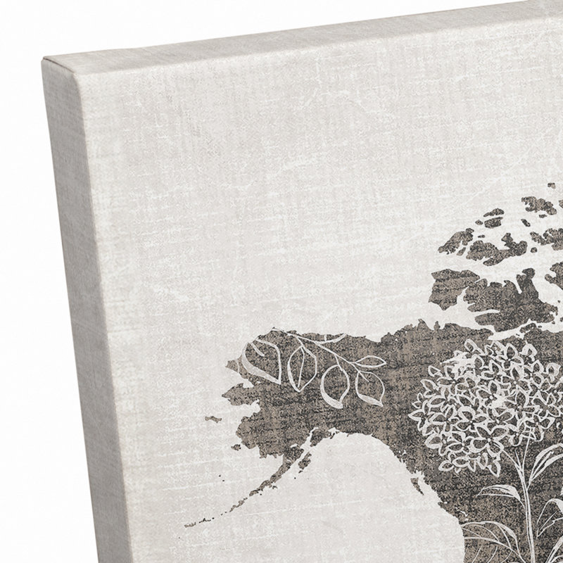 Impression florale sur toile, H 16 po x l 24 po