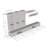 126" Modern Floating Wall Mounted Entertainment Center with 16-Color LED Lighting, High Gloss Finish-510052065