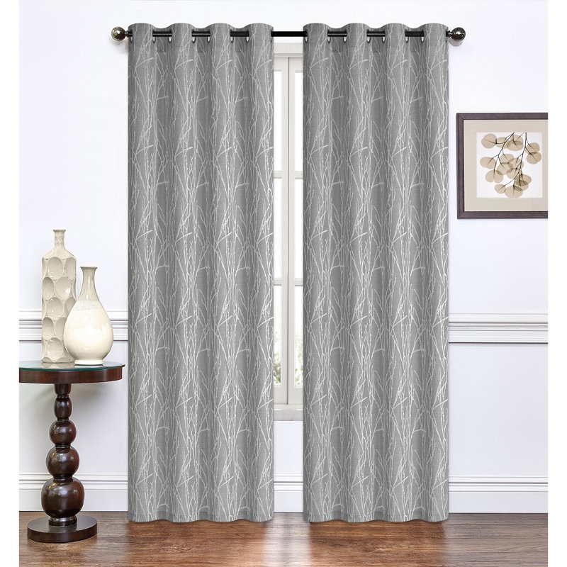 Room Darkening Curtain Single Panel, Charcoal
