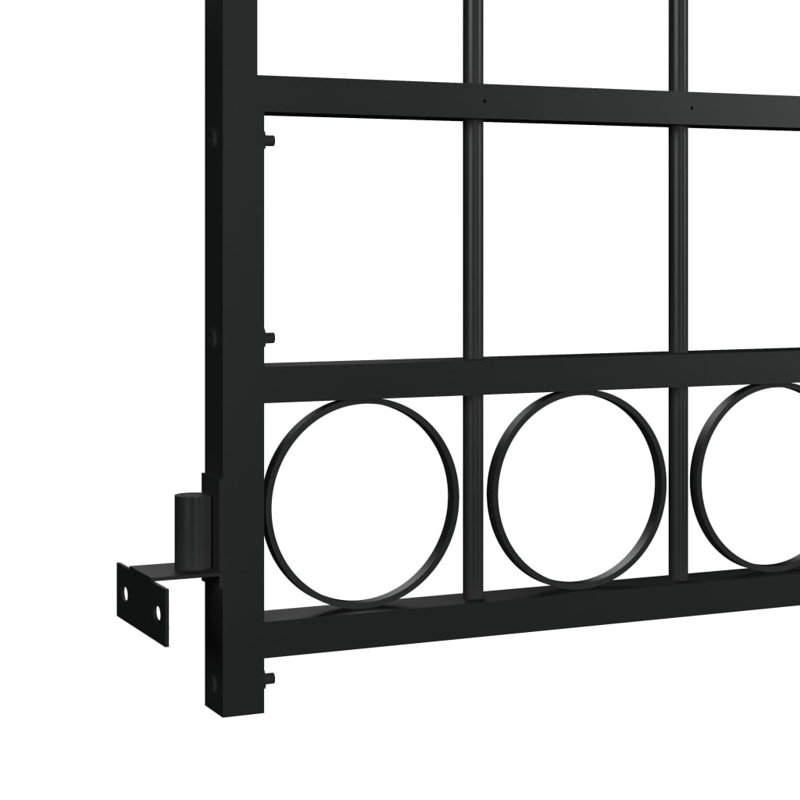 Dareau 1.6cm H x 60cm W Black Metal Gate