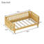 Lit plateforme en bois pour enfants, lit simple à profil bas avec rails de sécurité, idéal pour les filles et les garçons, durable et sécuritaire-129180335