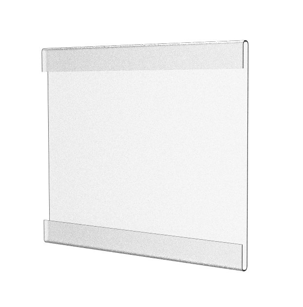 Porte-affiche pouvant contenir des cartes de 21/8 x 1,5 po jusqu'à 1/16 po d'épaisseur en envers transparent autocollant