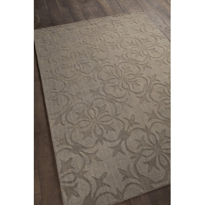 Tapis brun à motif floral Frisch