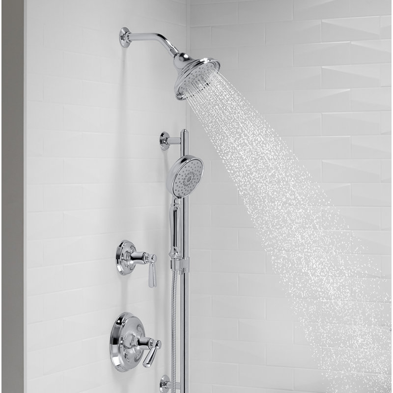 Pomme de douche multifonctionnelle 2,5 GPM Bancroft avec technologie d'induction d'air Katalyst, Chrome poli