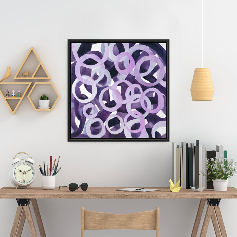 Anneaux mauves abstraits | Décoration sur toile encadrée