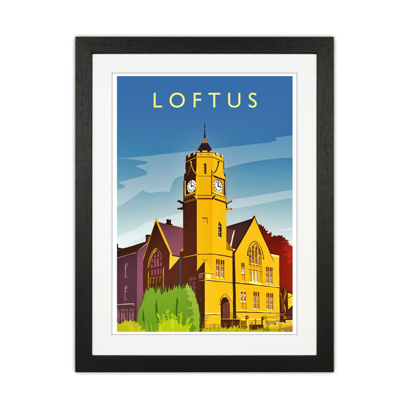 Loftus 2 Portrait by Richard O'Neill - Print, Black Framed, 53.5cm H x 43.5cm W x 3cm D
