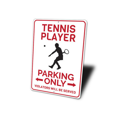 Enseigne de tennis en aluminium seulement
