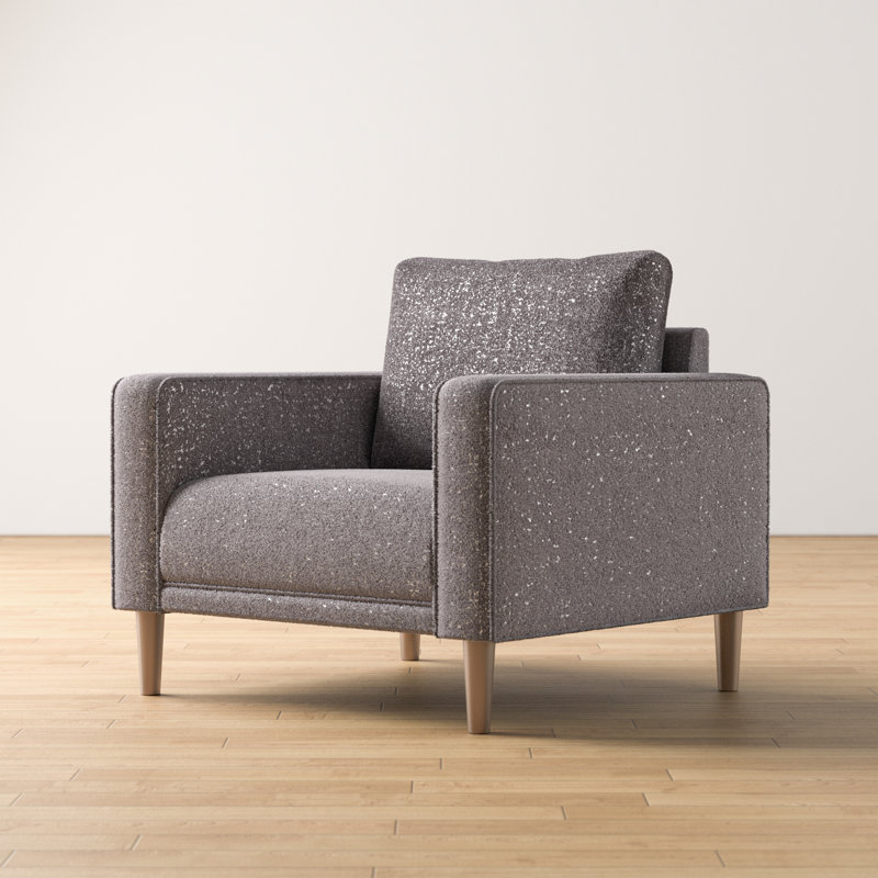 Fauteuil Celal, 100 % polyester gris anthracite