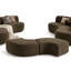 Repose-pieds rembourré arrondi en velours (ensemble de 2)-129854387