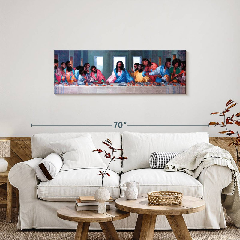 «African American Last Supper», reproduction sur toile, H 17 po x l 51 po x P 1,25 po