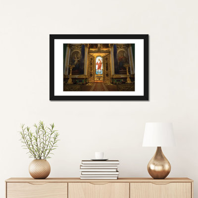 " Stained Glass Of Jesus Christ At St. Isaac's Cathedral, St. Petersburg, Russia "
