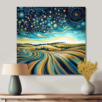 Tranquil Echo Of The Country Field II - campagne, art mural, impression sur métal, paysages