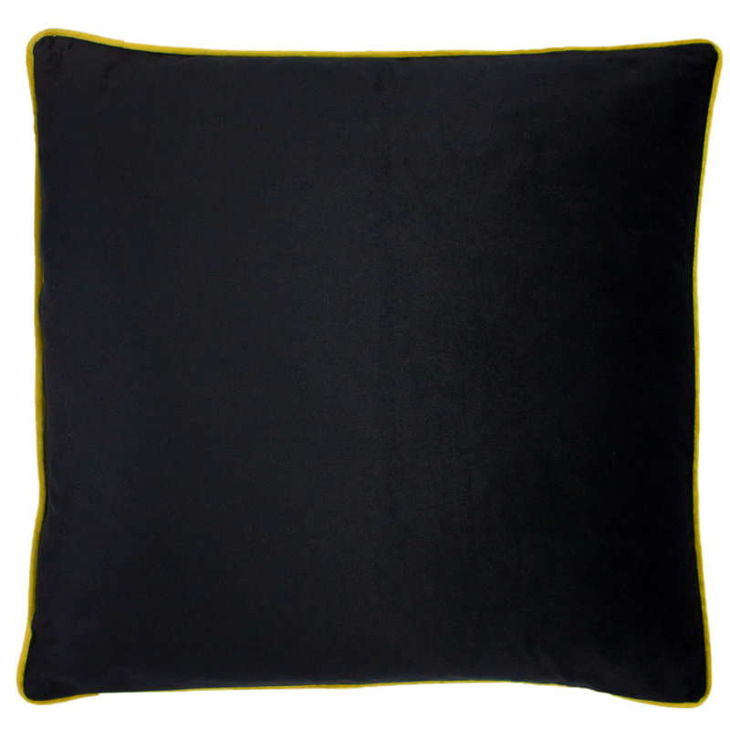 Geometric Square Cushion, Black