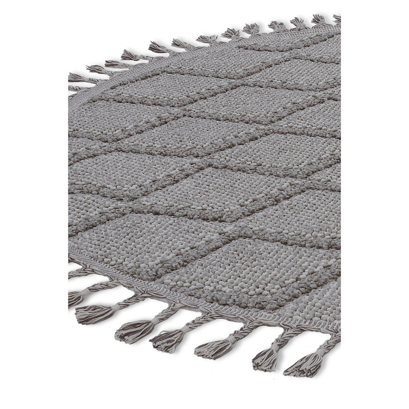 Luxurious Round Area Rug, Grey, 39.4 inches Diameter | 100% Polypropylene, 1.5 lbs/sq ft | Pile Height: 0.3 inches, Durable Jute Sole | Perfect for Living Room, Bedroom, and Modern Home Decor