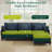 4-Piece 110.6" Chenille Modular Upholstered Sectional Sofa Deep Seat Cloud Couch With Ottoman-1344399043
