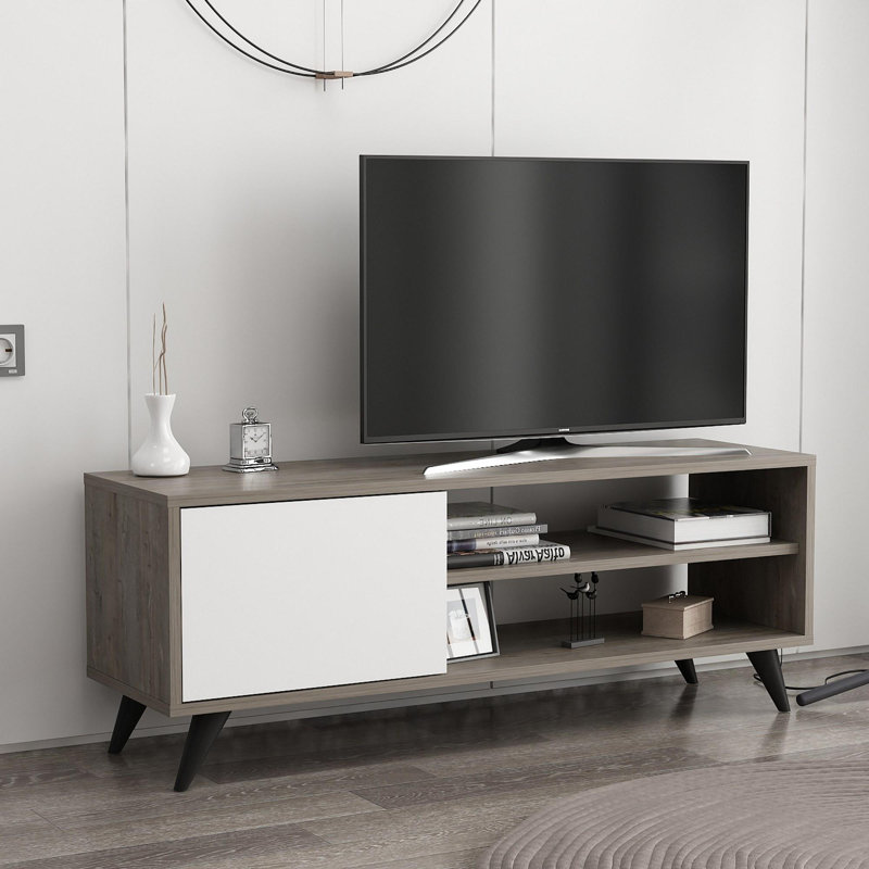 Bardhyle Unfinished TV Stand for TVs up to 43", Dark Grey;White