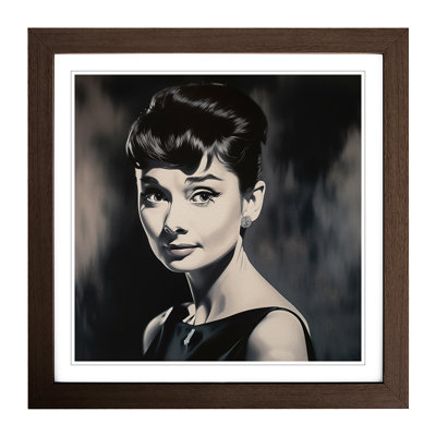 Audrey Hepburn Airbrush - Framed Print
