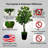 Handmade Artificial Bay Olive Topiary Tree with Real Wood-1666539932