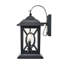 Applique murale d'extérieur 2 lumières Winston Porter Umbert en noir thermolaqué